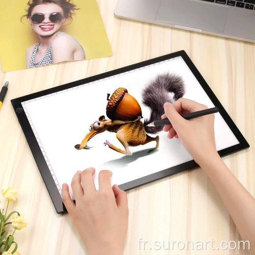 Tablette lumineuse acrylique A4 LED pour panneau de copie